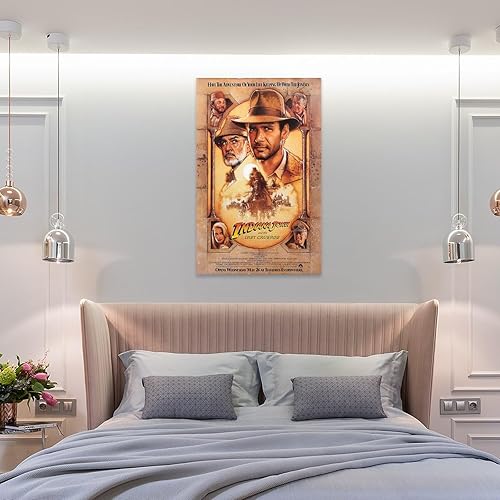 Miniatura 8 de KEWORLAN Póster de la película de Indiana Jones y la última cruzada de 1989, pinturas artísticas en lienzo, decoración de pared, decoración del