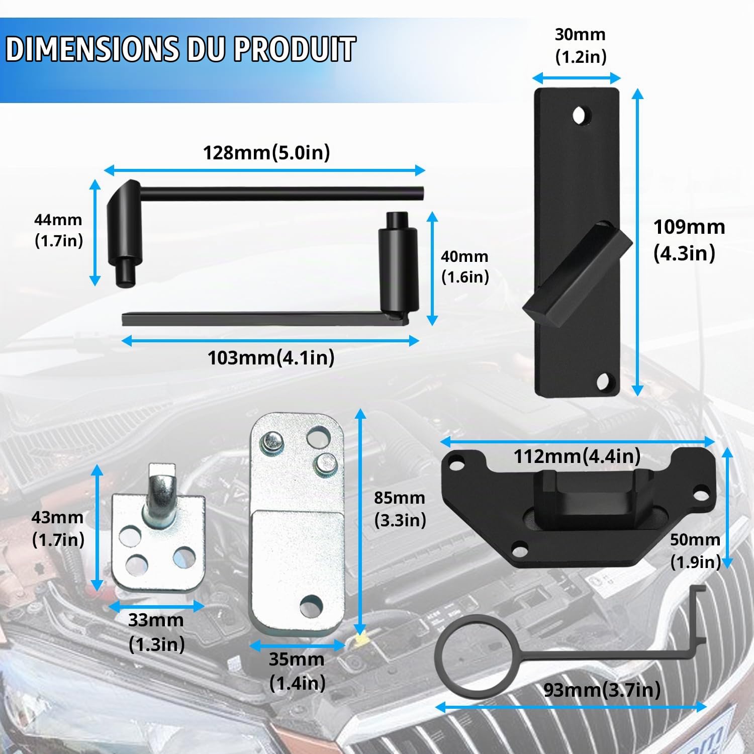 Kit Calage Distribution, Outil de Réglage de Distribution pour Moteur PSA Citroën Peugeot Opel DS 1.2 Vti (VVT) /GDI PureTech Essence 109-2C, 109-2D, 0109-2B, G-0109-2E
