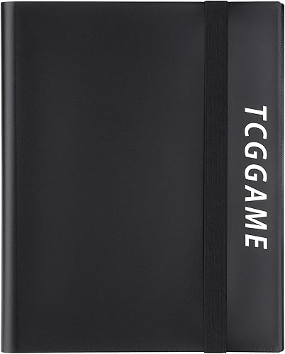 TCGGAME Carpeta de tarjetas  Carpeta de tarjetas coleccionables de 9 bolsillos  Carpeta de álbum de tarjetas de bolsillo de carga lateral de 360