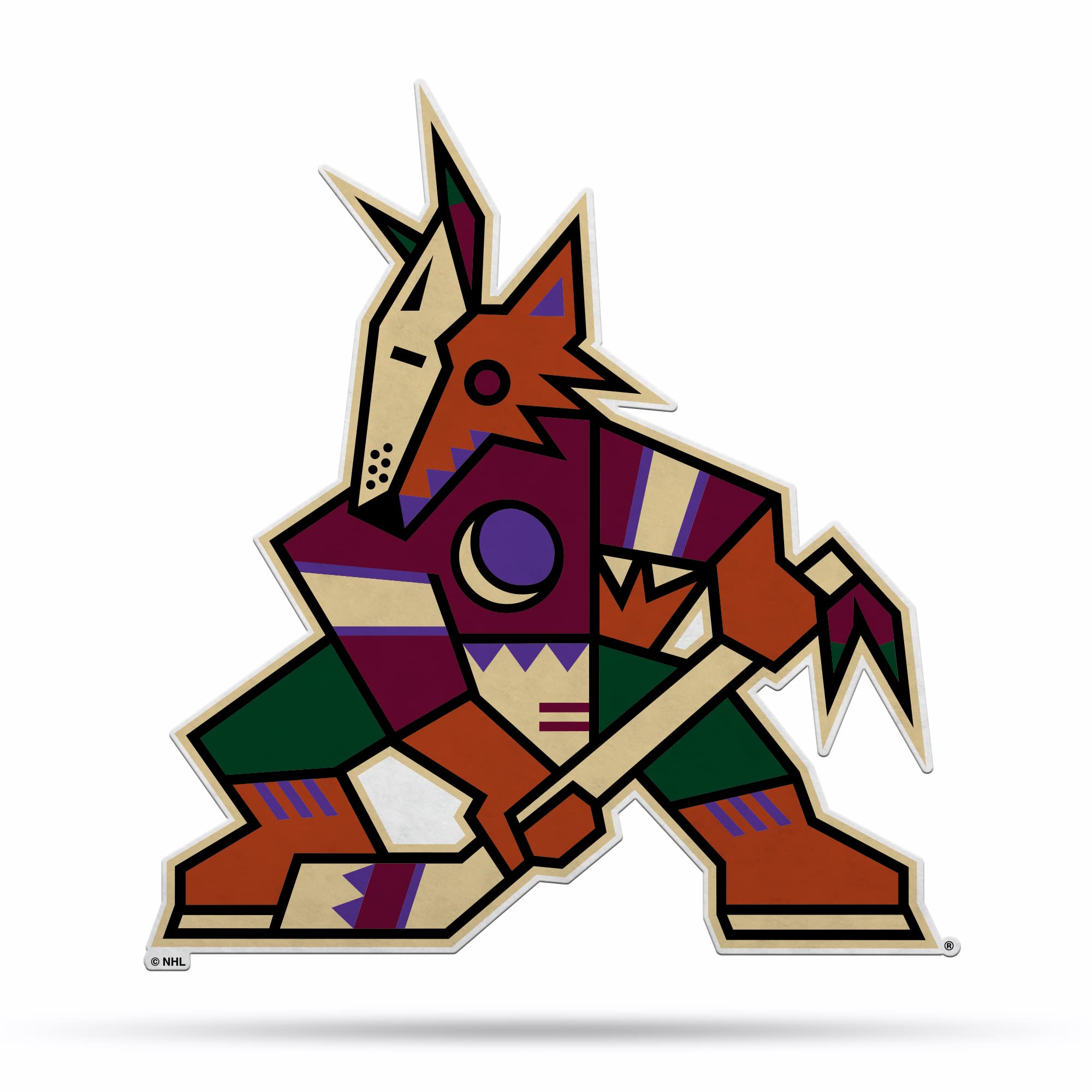 Rico Industries NHL Arizona Coyotes Primary Shape Cut Pennant - Home and Living Room Décor - Soft Felt EZ to Hang