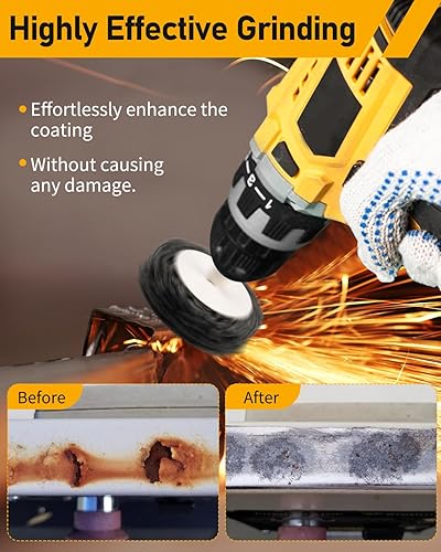 Miniatura 2 de Disco de tira de 2 pulgadas con vástago hexagonal de 14 pulgadas, rueda peladora de pintura para eliminar óxido, eliminar pintura, limpia soldaduras.