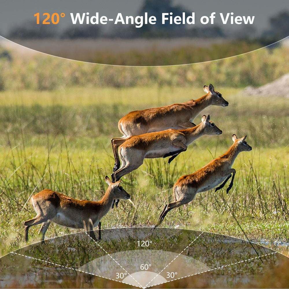 Wildkamera mit 8K Video, 60MP Full HD, WLAN & Handyübertragung APP, Bewegungssensor, Nachtsicht, 0,1s Auslösezeit, Infrarot Wildtierkamera, Wasserdicht IP66, inkl. 32G Speicherkarte & Kartenleser