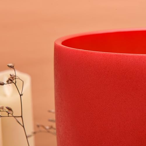 Miniatura 5 de ALIOTH Rojo C nota raíz chakra cristal cantando cuenco 8 pulgadas con sonido Bowl Suede Striker para yoga