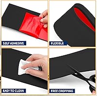 Vista 3 de Moldura flexible para zócalo, base de pared de vinilo autoadhesiva de 4 pulgadas, base de cala para despegar y pegar, base de pared de goma, moldura