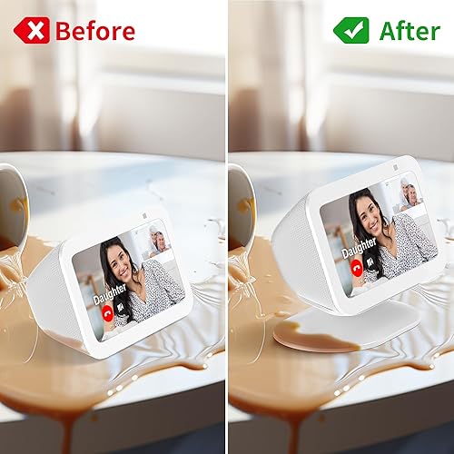 Miniatura 3 de SOKUSIN Soporte para Echo Show 5 (3 generación)  Soporte de mesa inteligente con inclinación ajustable, base magnética antideslizante, compatible