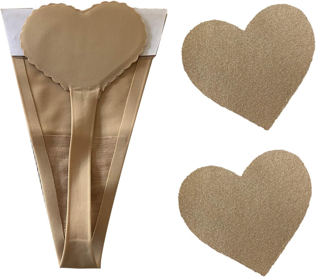 Neva Nude Invisible Nude Sticker Thong Panties and Nipztix Pasties Set Small