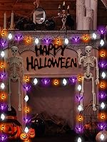 Vista 146 de Paquete de 2 guirnaldas de luces LED, funcionan con pilas, 5 m, 50 luces intermitentes, temporizador, impermeables, para habitaciones, bodas