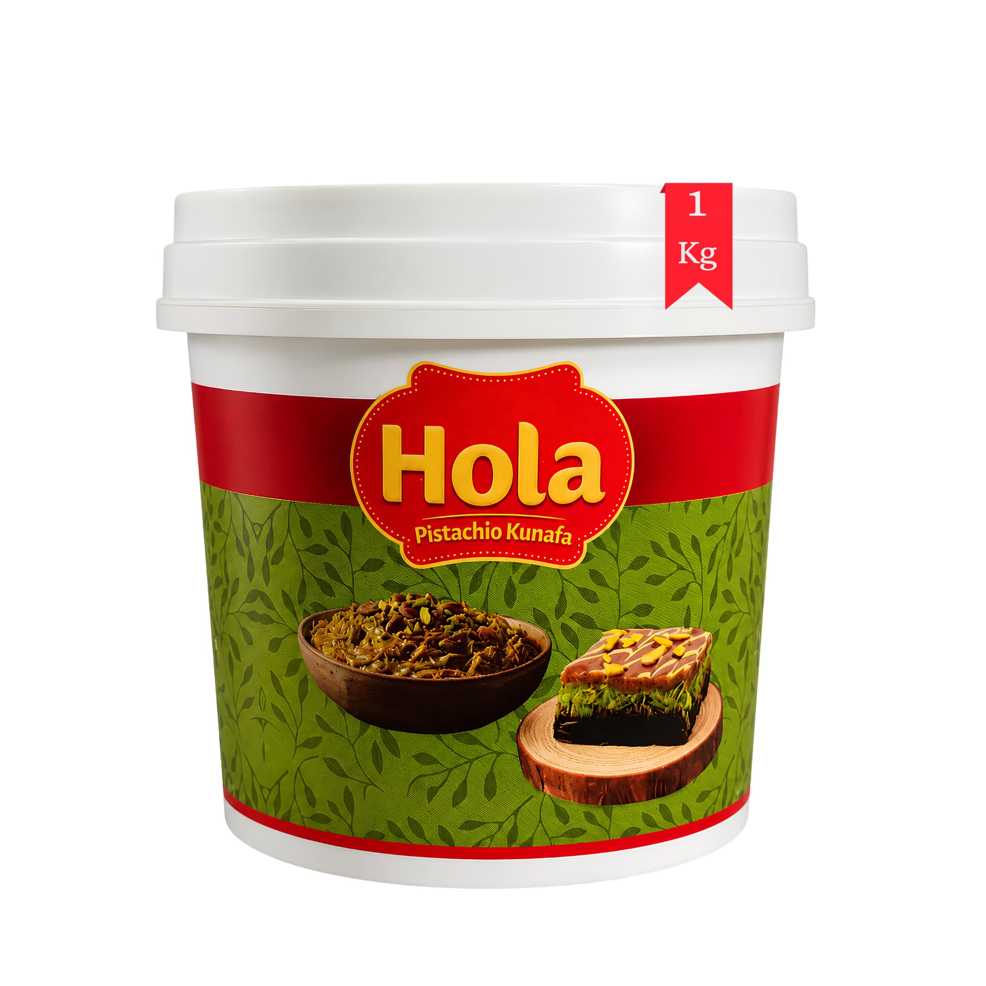 Hola Pistachio Kunafa | 1kg Premium Fusion Delight – Kunafa Pastry Swirled with Roasted Pistachios, Creamy Texture, Perfect for Toast, Desserts, Baklava Fillings & Vegan Snacks-image-26