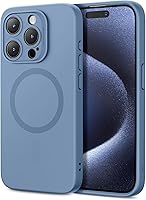 Vista 53 de ESR Serie Cloud Funda para iPhone 15 Pro con MagSafe, soporta carga magnética, delgada, de silicona líquida, absorción de golpes, protección