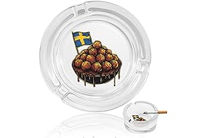 Swedish Meatballs Round Glass Ashtray