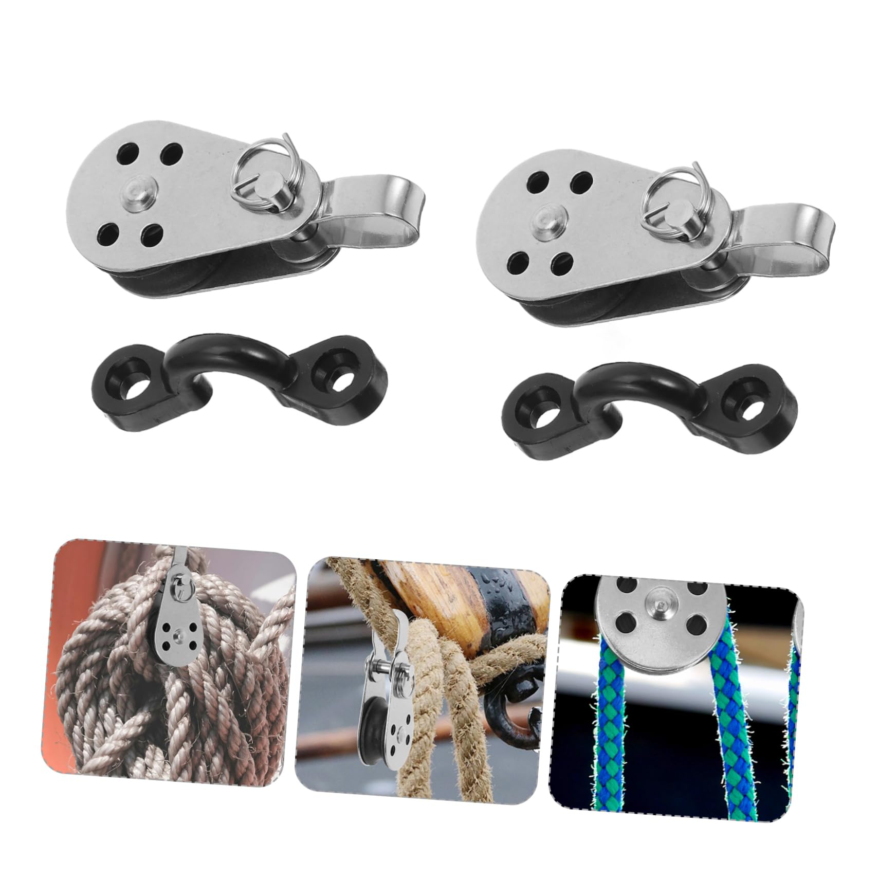 Bloc Poulie Nylon Avec œillet Et Vis – Pour Canoë, Kayak, Ancre, Chariot, Installation Facile