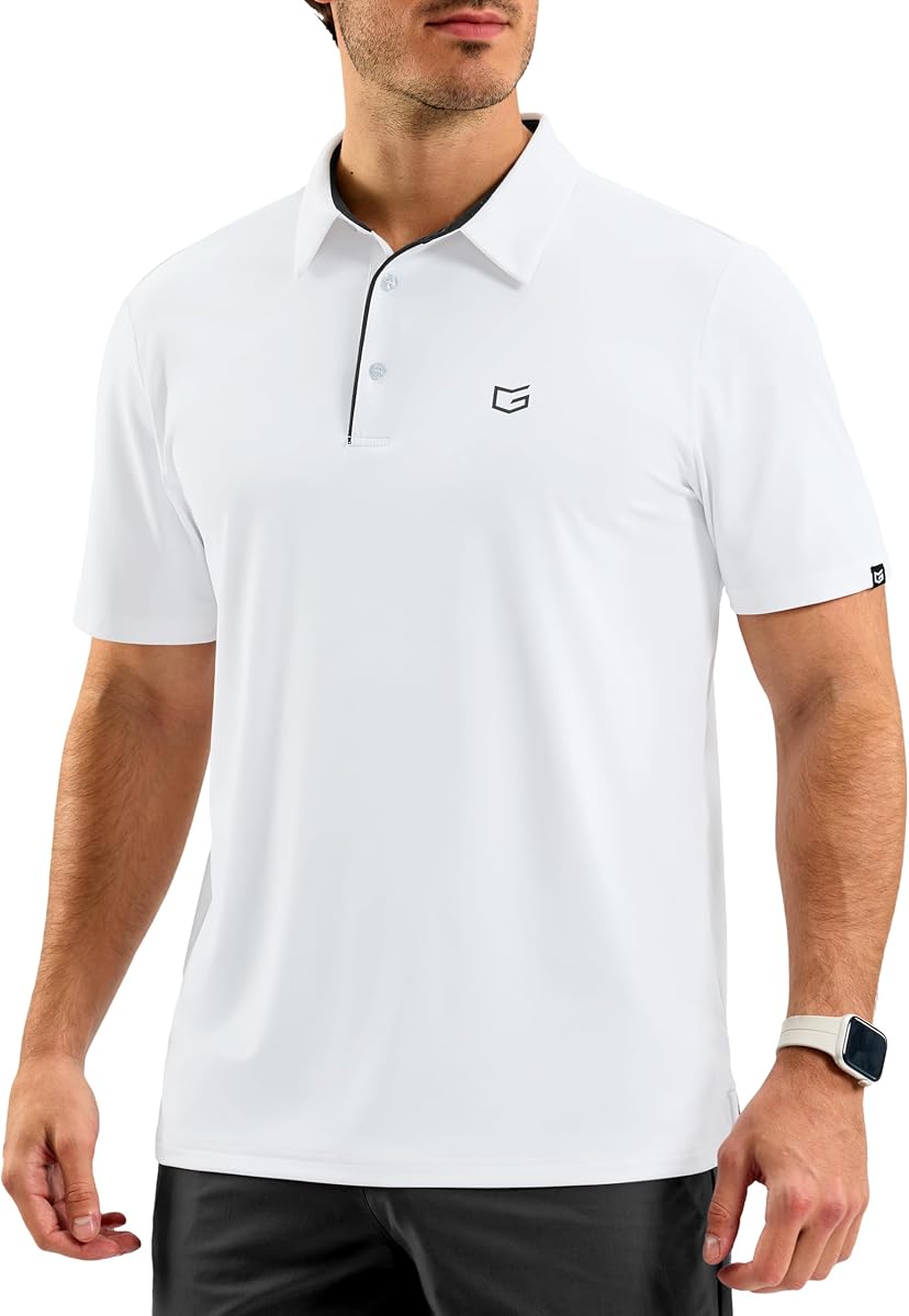 Mens Golf Shirt Dry Fit Short Sleeve Polos Athletic Polo Shirts for Men
