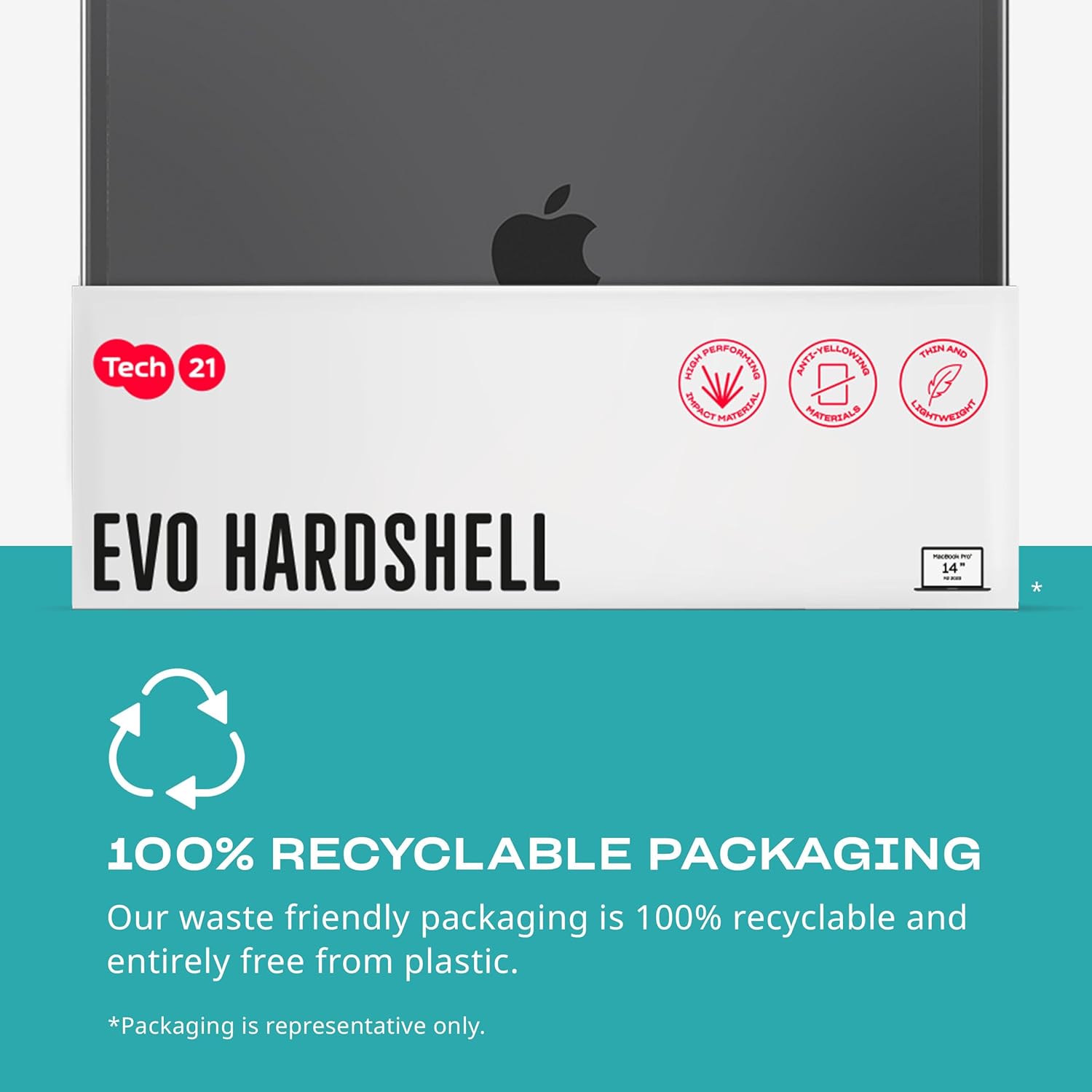 Tech21 Evo Hardshell for MacBook Pro 14" (2021-2023) - Ash