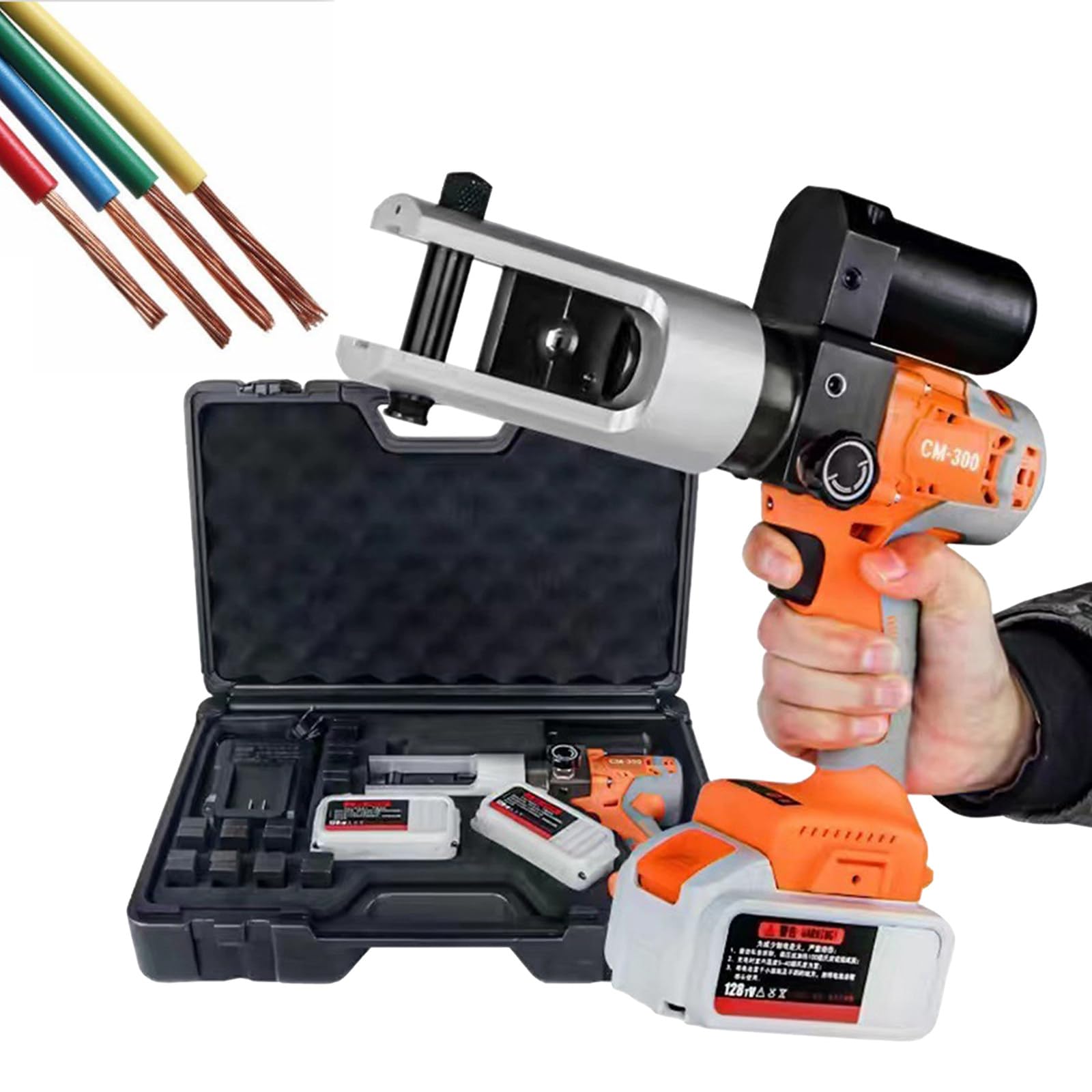 Pinza Per Crimpare Cavi Elettrici Con 11 Set Di Matrici Per Terminali Con Capicorda/Pinza Per Crimpare Cavi Idraulici Ricaricabili/Pinza Cavi Terminali Elettrici Per Cavi In Cu E Al