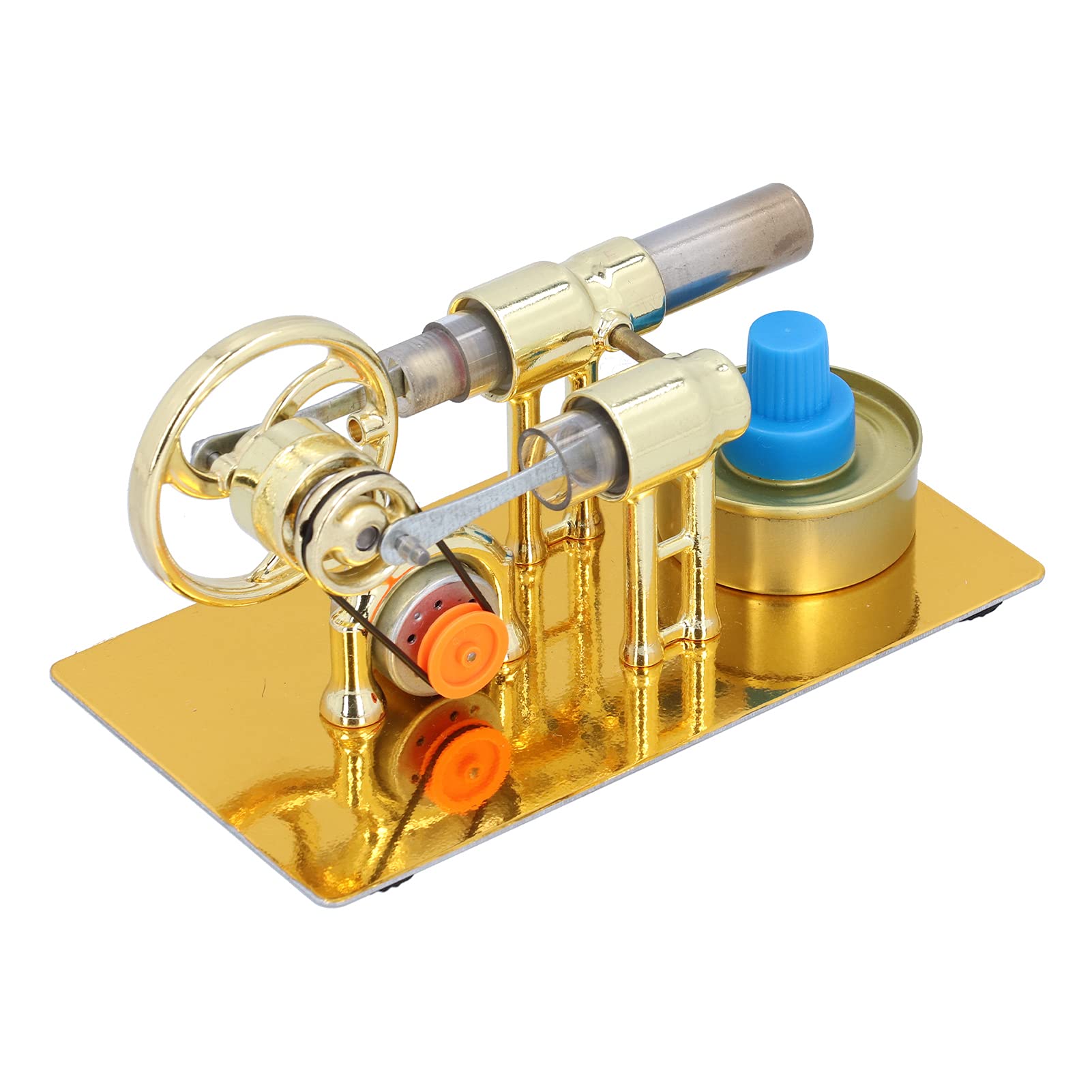 Modello di Motore Stirling, Generatore LED da Tavolo in Ferro da | Bruciatore a Etanolo Al 95%, Giocattolo per L'apprendimento della Fisica, Generatore di Luce RGB, Corpo in Ferro, Display