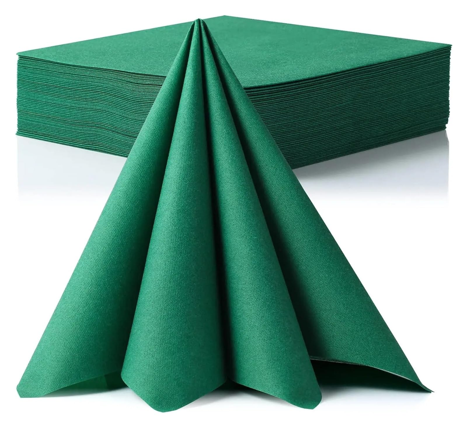Cloth Napkins Premium Airlaid Napkins & Guest Towels -16x16" Large Linen-Feel Disposable Paper Napkin -Ultra Soft, Absorbent For Dinner, Party(Green,50pcs)