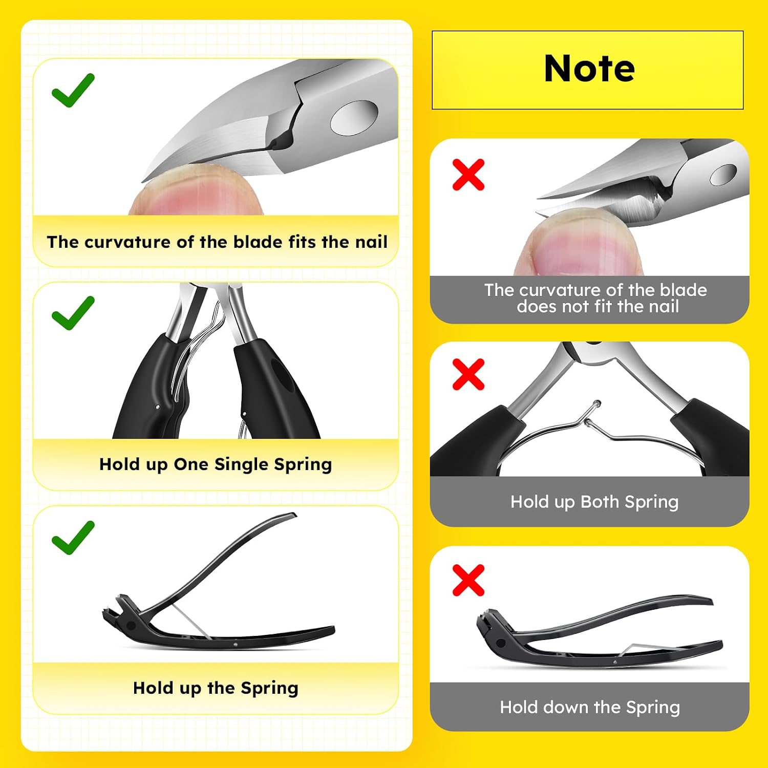Nail Clippers for Seniors, Heavy Duty Long Handle Ingrown Toenail Clippers