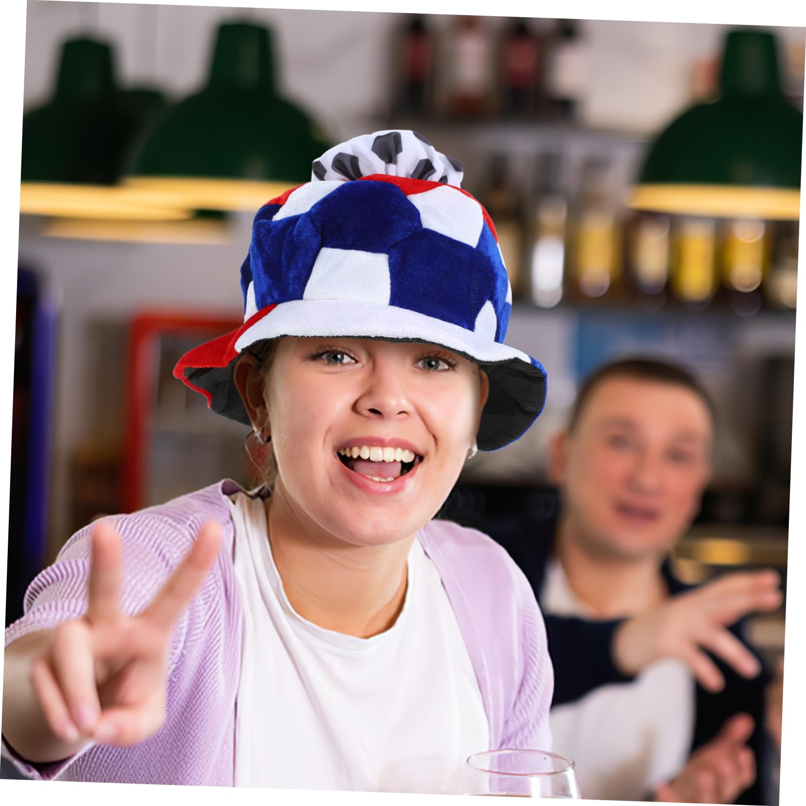 ibasenice 5 Pezzi Cappelli A Tema Calcio Da Gioco Di Calcio Da Cheerleader Leggeri E Traspiranti Accessori Per Sportivi Abbigliamento Casual
