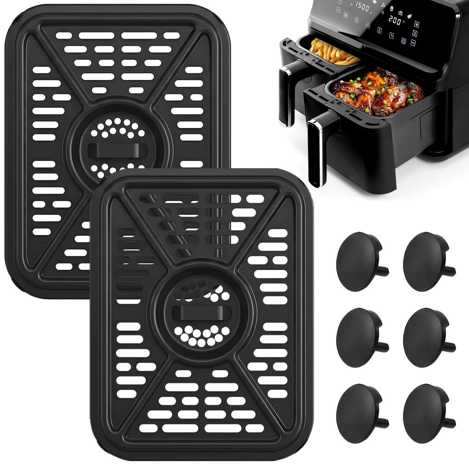 Air Fryer Accessories Grill Pan Replacement for Ninja DZ401 DZ550 Dual Basket