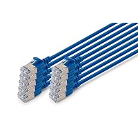 Digitus Cavo LAN Cat 6A – 1,5 m – 10 pezzi – Slim – F/FTP – Blu