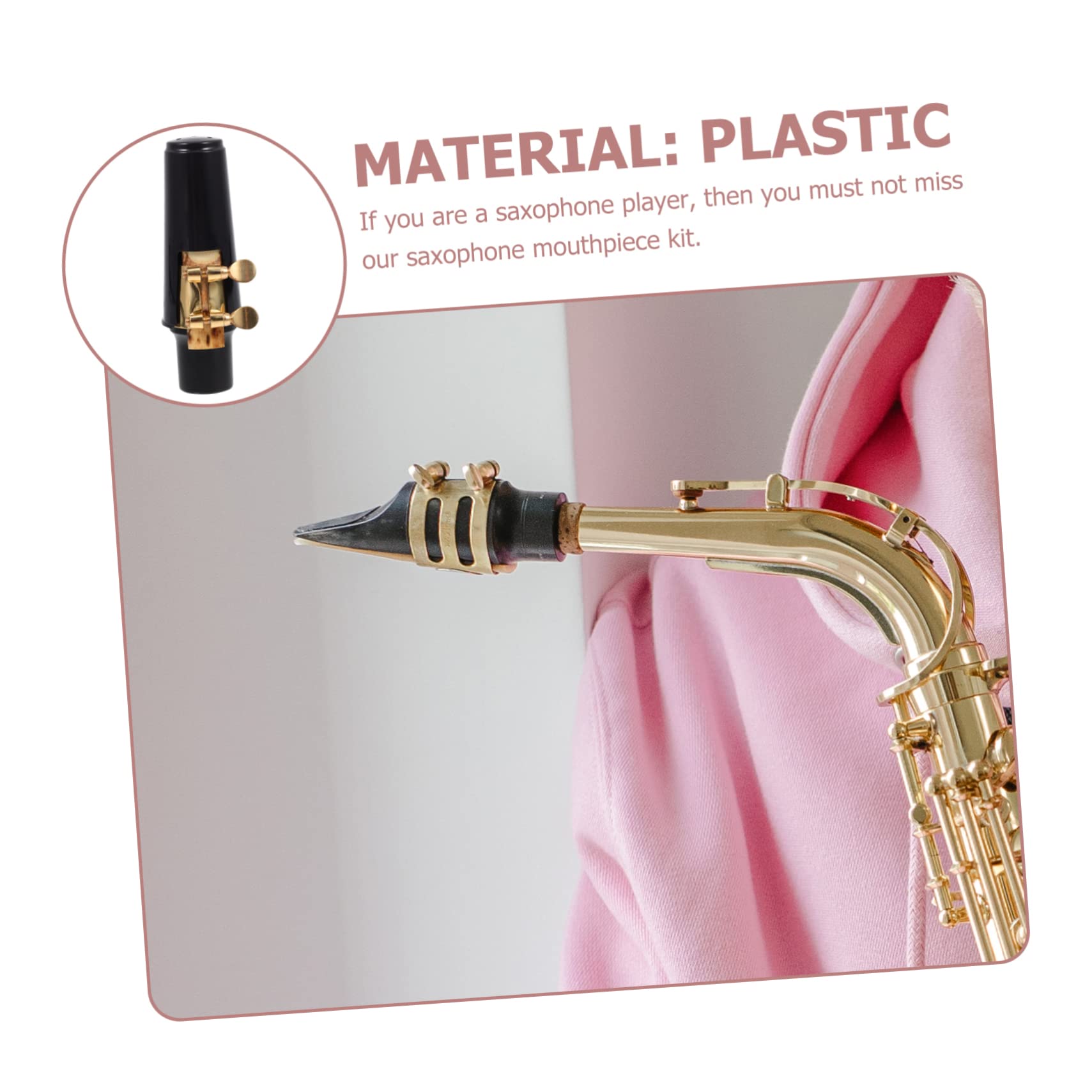 ibasenice 4ensembles Kit Complet Accessoires Pour Saxophone Alto Embouchure Anches Et Couvercles Pratique Et Pour Étudiants Et Débutants