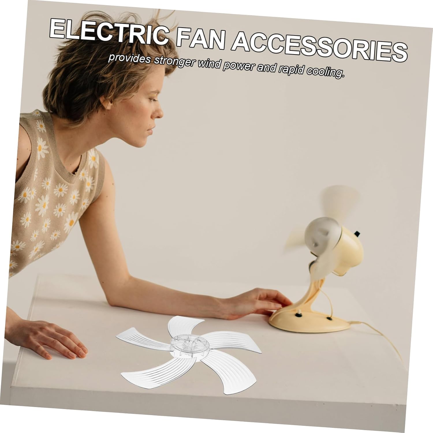 Homoyoyo Replacement Fan Blades for Floor and Table Fans Quiet Easy Installation