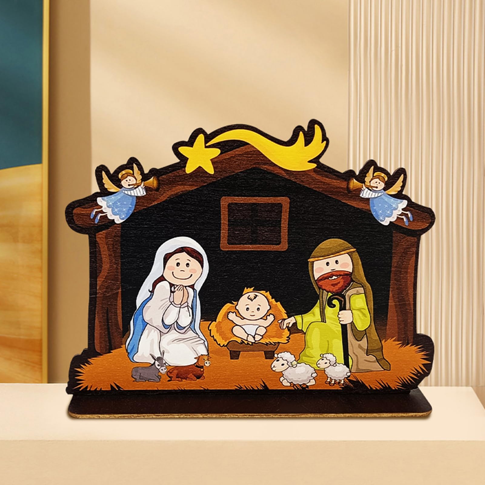 木製 クリスマス 降誕セット 置物 Amazon｜クリスマス屋内装飾用の木製キリスト降誕セット - 絶妙な職人
