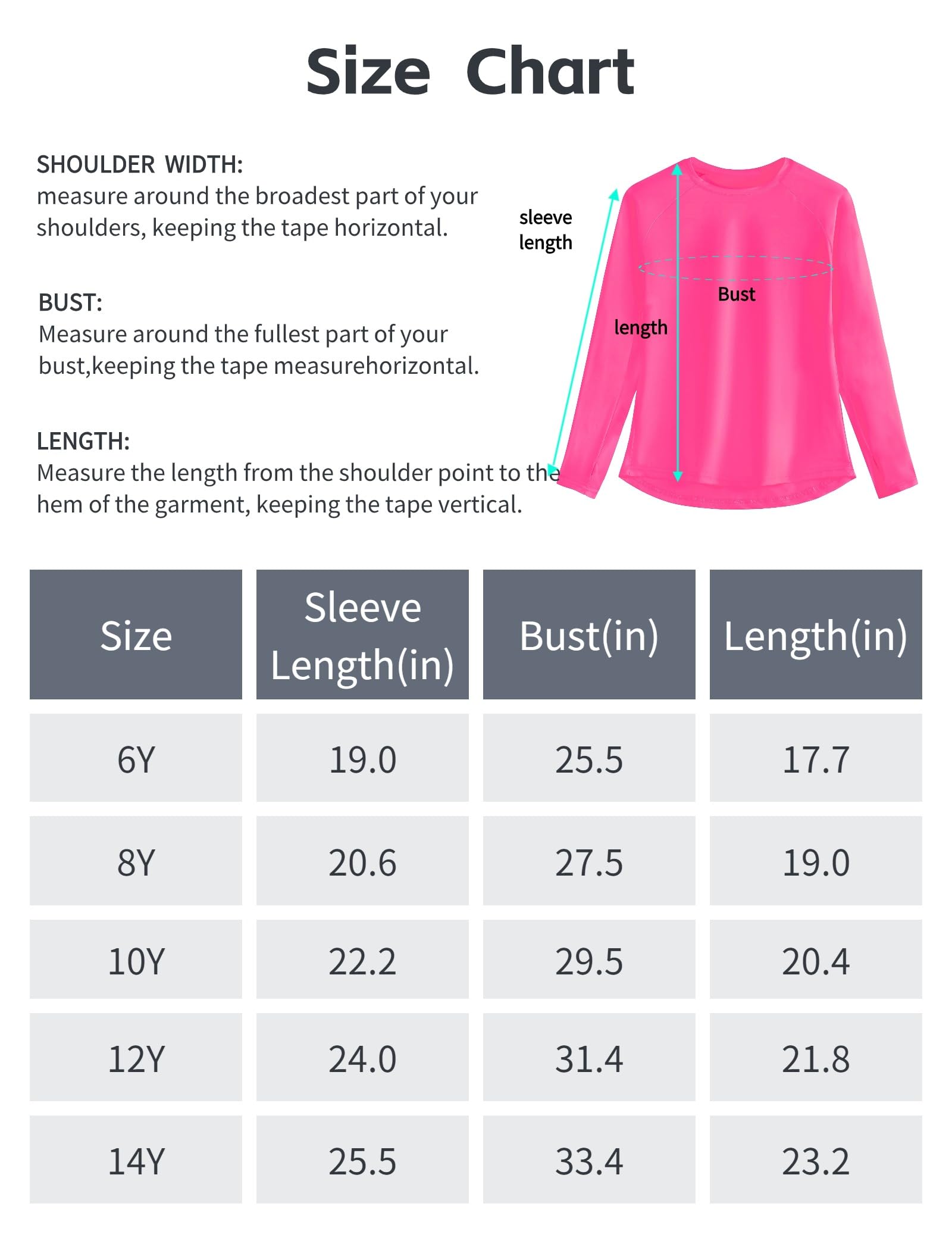 EXARUS Camicie a maniche lunghe per ragazze Athletic Quick Dry Top Performance Tees UPF 50+ con tasche fori per i pollici allenamento adolescenti