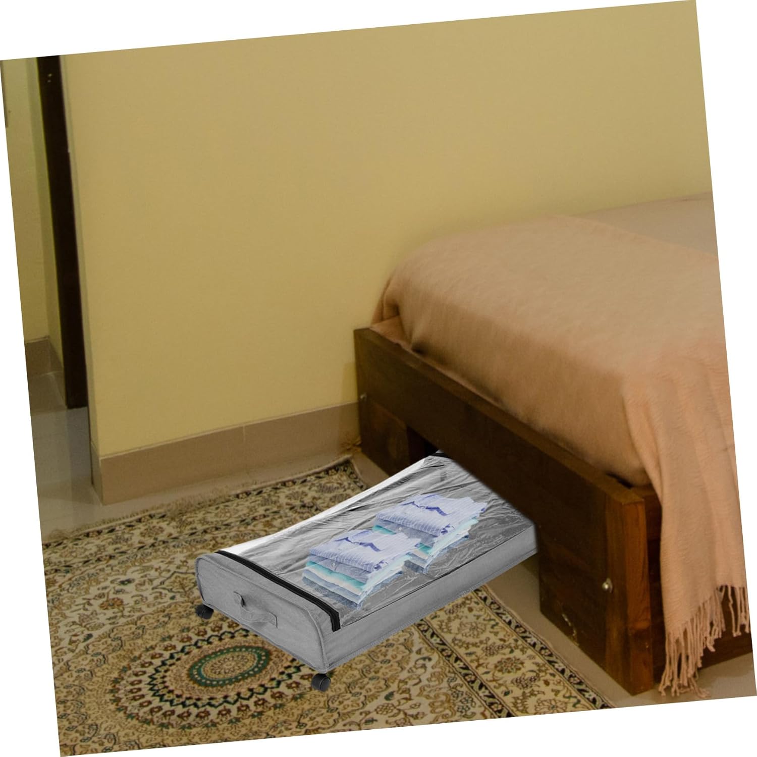 Cabilock under Bed Storage Containers with Wheels Rolling Storage Boxes for Clothes Shoes Books Organizers