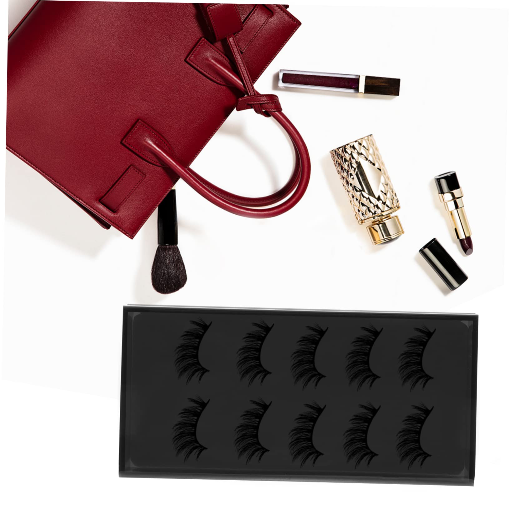 Ipetboom Eyelash Storage Holder Lash Case False Eyelash Storage Box Compact Travel Eyelash Organizer