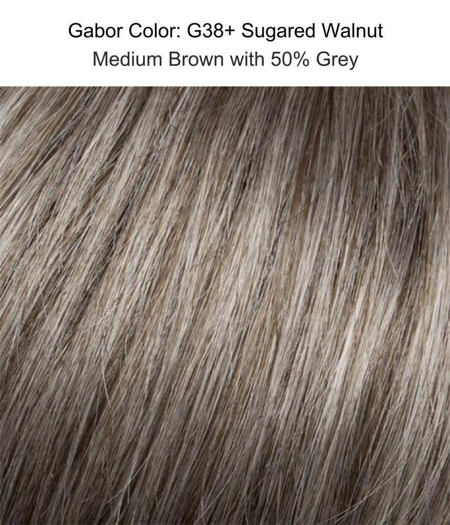 Bundle - 5 items: Incentive Average Wig by Gabor, Christy's Wigs Q & A Booklet, 2oz Travel Size Wig Shampoo, Wig Cap & Wide Tooth Comb - Color: G38+