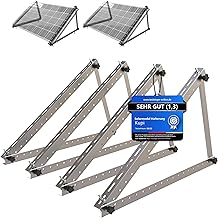 2 Sets Solar Panel Holder Balcony Power Station Solar Module Holder for Solar Panels up to 114 cm Adjustable 0-90°