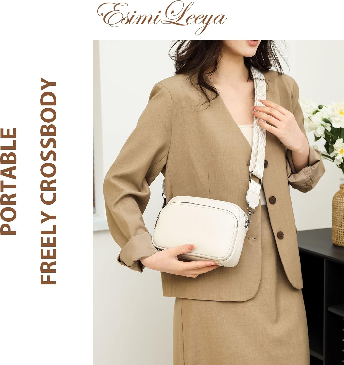 Small Genuine Leather Shoulder Bags for Women with Cell Phone Pocket Purses with Gitar and Leather Strap