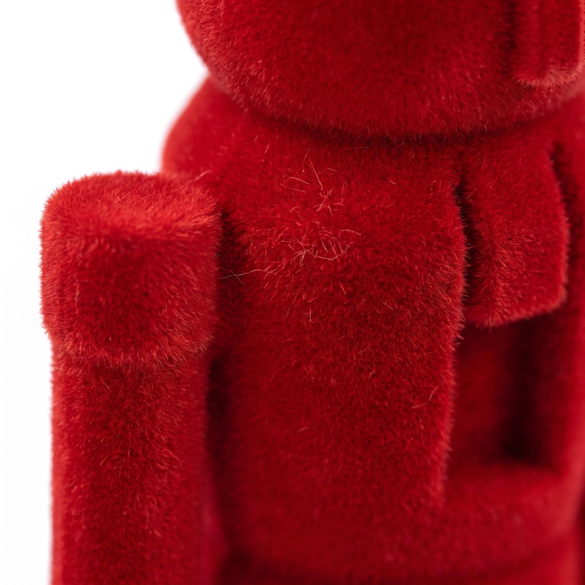 UKCOCO Flocada Figura Roja de Resina Tradicional Cascanueces Navideña