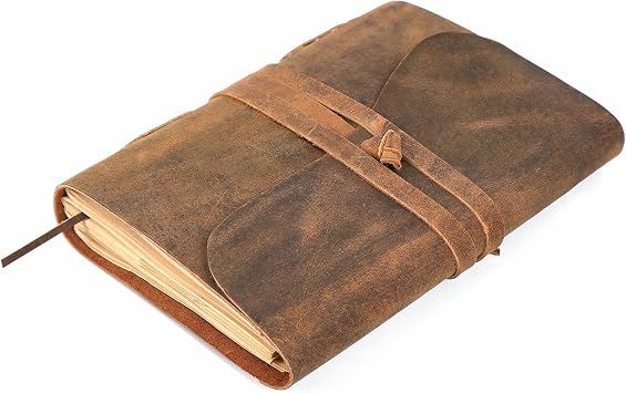 ELIZO Leather Journal Notebook Leather Bound Journal for Men Lined Writing Journals for Women, Small Travel Journal Diary 5x7