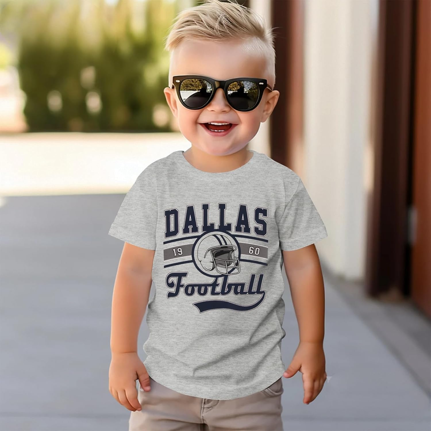Toddler Boy Girl Football Shirt Retro Game Day T-Shirt Funny Football Helmet Graphic Tee Kids Summer Short Sleeve Tops