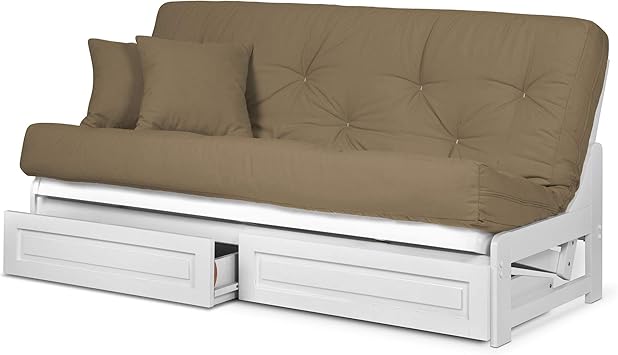 Nirvana Futons Arden Futon Frame - Queen Size (Frame Only), Solid Wood Construction - Thumbnail 2