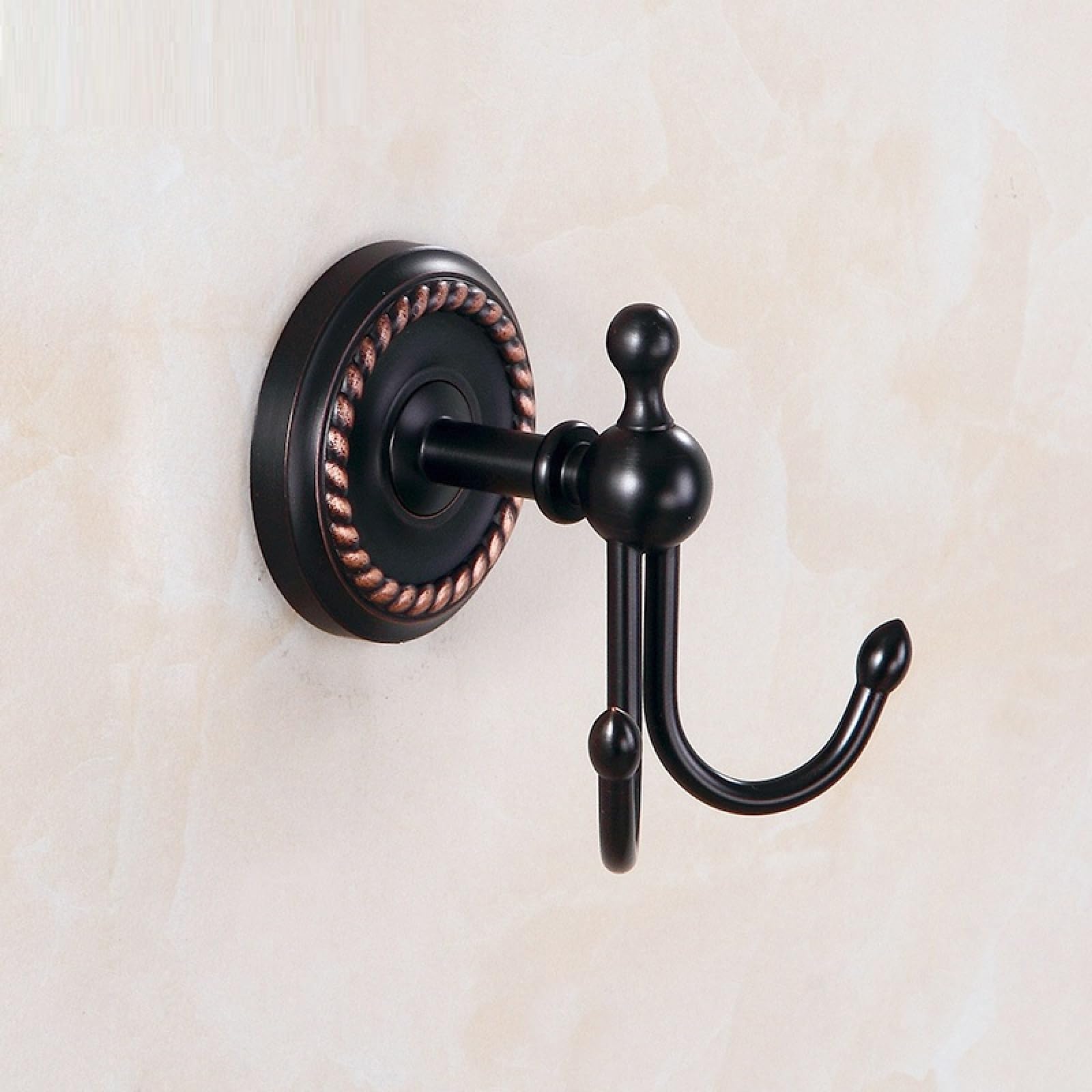 Fanjubei Black Antique Brass Braided Bathroom And Bathroom Hangers, Clothes Hooks