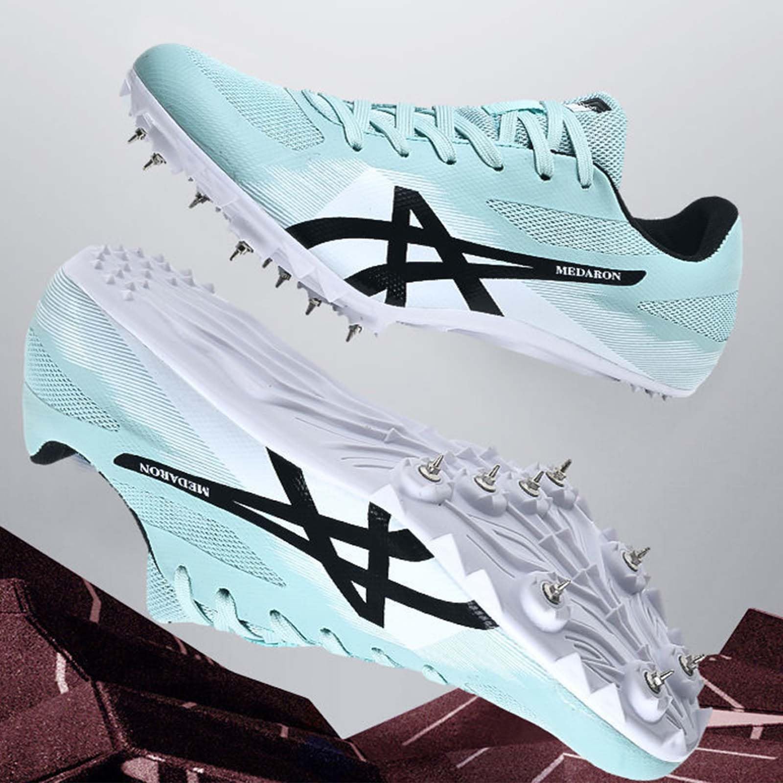 Leichtathletikschuhe 8 Nägel Unisex Atmungsaktive Leichte Jugendsportschuhe rutschfeste Sprint Schuhe Athletik Schuhe