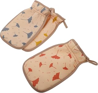 SHERCHPRY 3 Toallas De Baño Guantes Exfoliantes Reutilizables Para La Ducha Para El Cuerpo De Algodón Color Amarillo