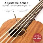 Bass Ukulele,Kmise 30 Inch Electric Acoustic Bass Ukelele Mahogany Ukelele for Professionals with Gig Bag Picks Wrench