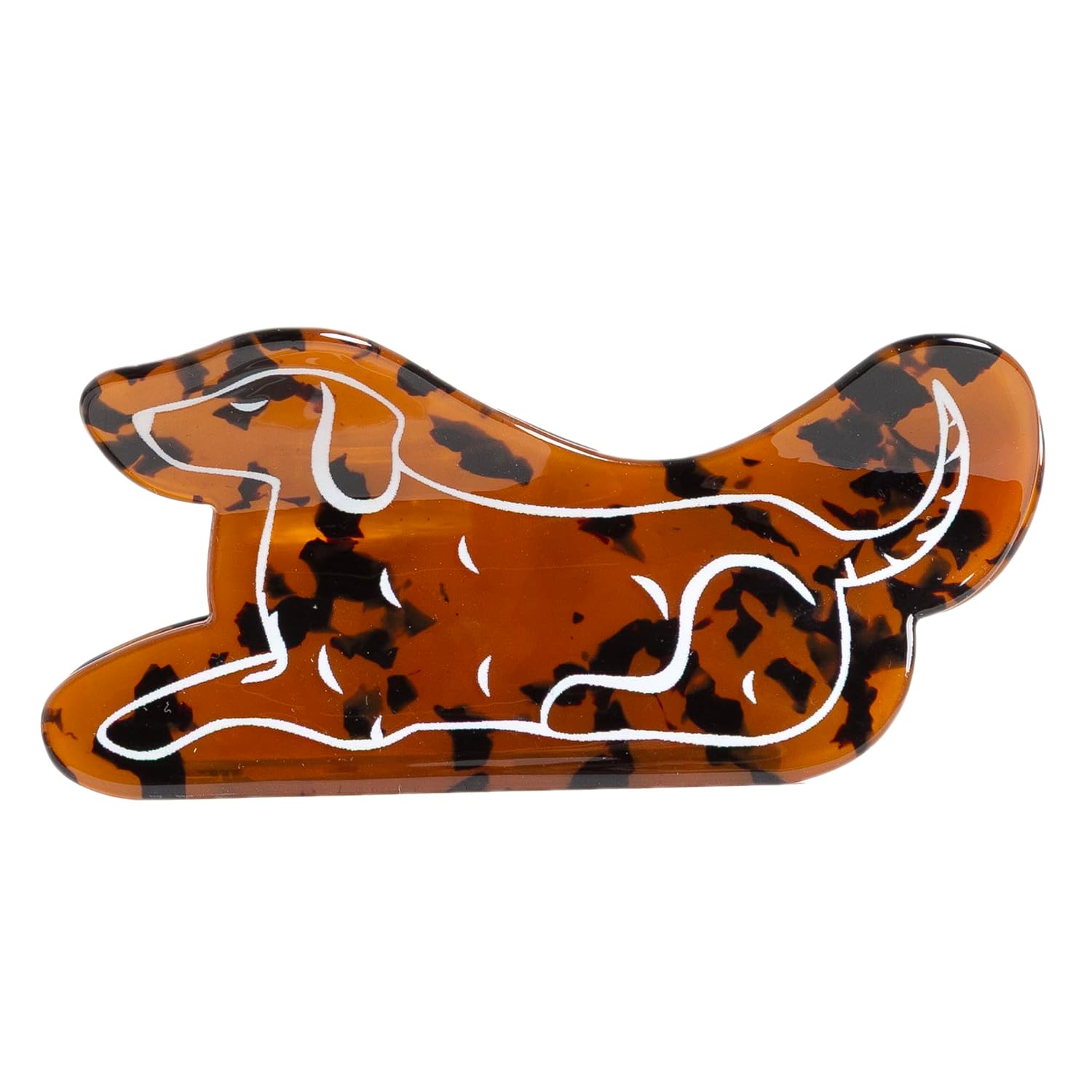 Pearhead Dog Hair Claw Clip, Tortoise Shell Dog Barrette with Strong Hold