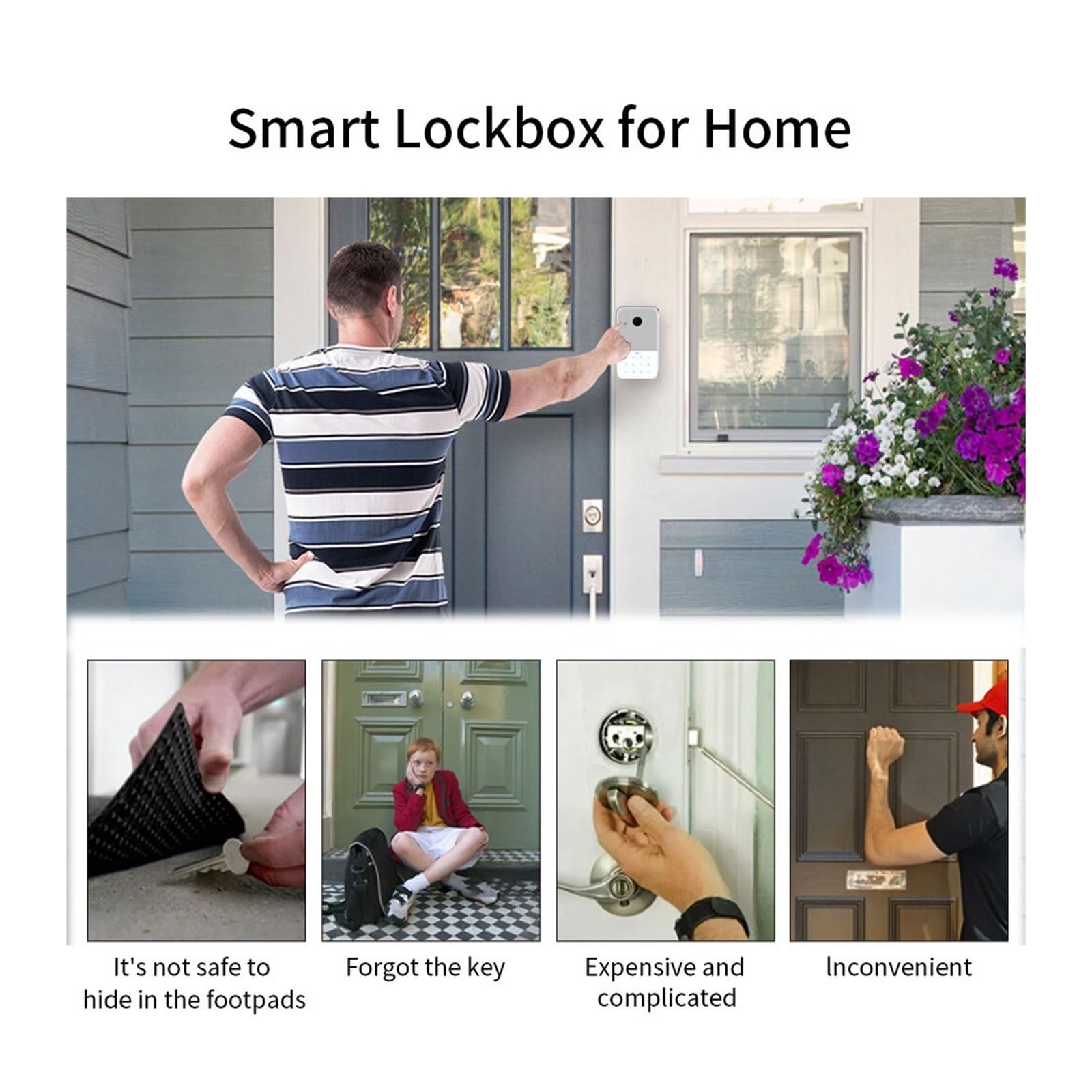 Cassetta di sicurezza, Key Safe TTlock APP Finrprint Digital Box App Accesso remoto Montaggio a parete Combinazione di sicurezza