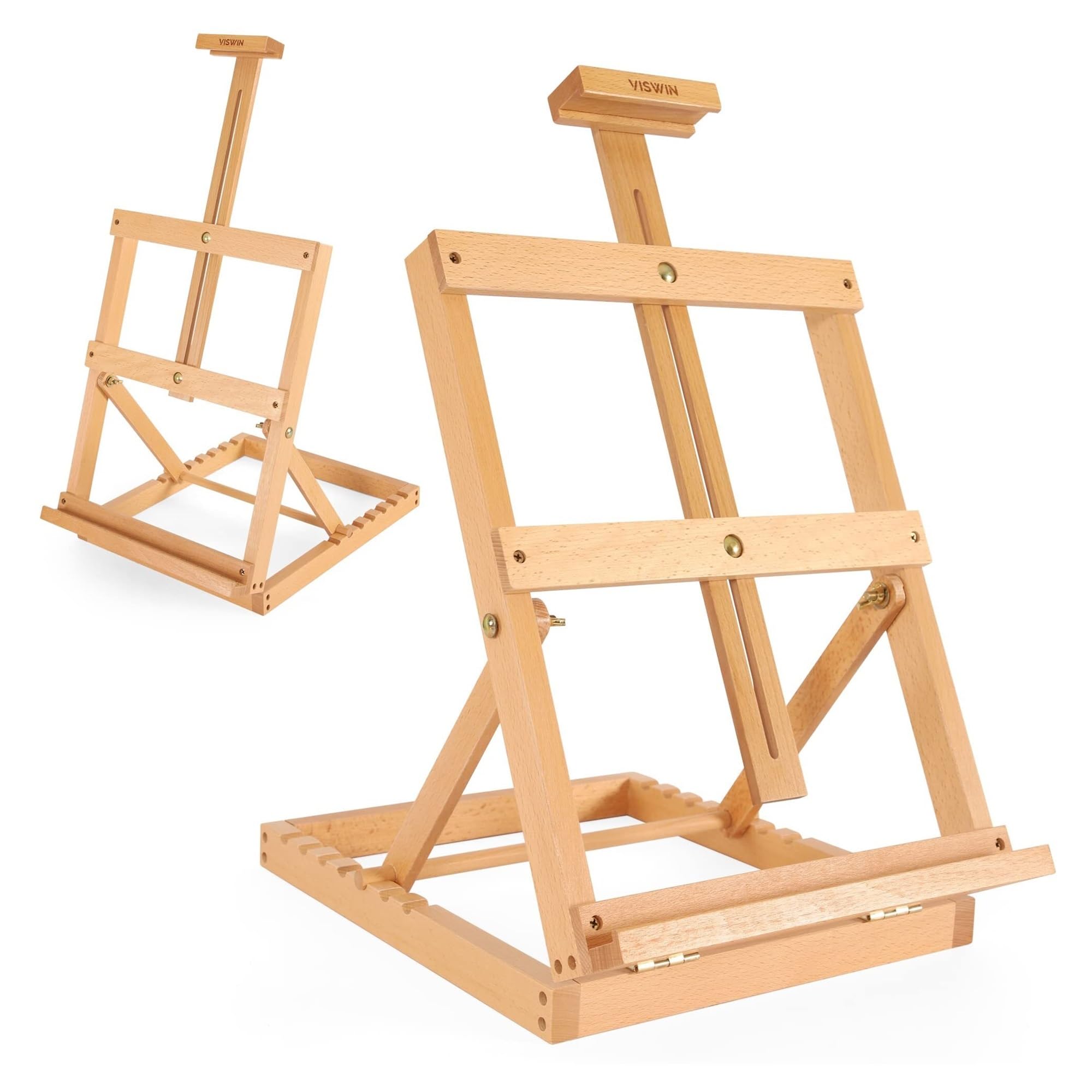 Caballete Caballete plegable for artista, soporte de madera maciza haya, portátil, pintura, caballete, dibujo, lienzo, cuaderno bocetos