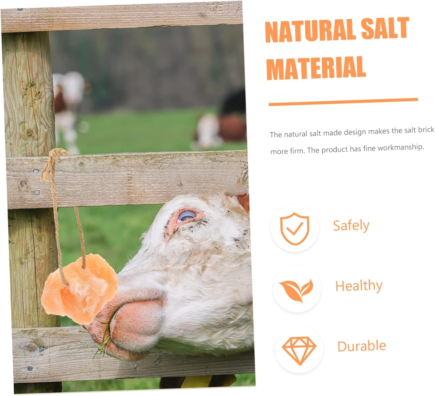 Livestock Salt Brick Block Lick Nutrition Farm Animals Creative Hanging Salt for Livestock