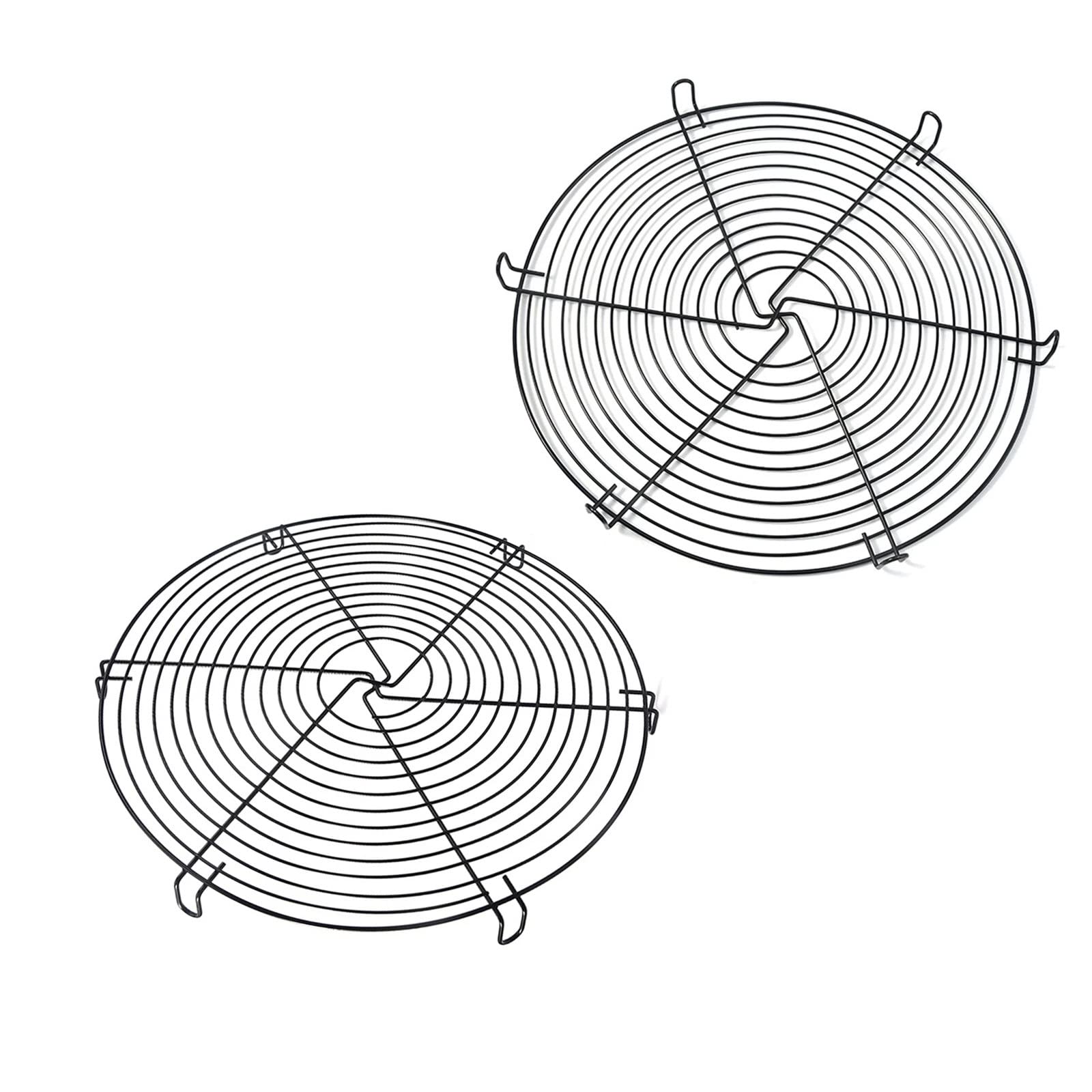 Rejillas de Horno antiadherentes Plateadas: Herramientas versátiles para Hornear y cocinar, Enfriar, Asar y Hornear. Juego de 2 Rejillas Redondas fáciles de Limpiar.