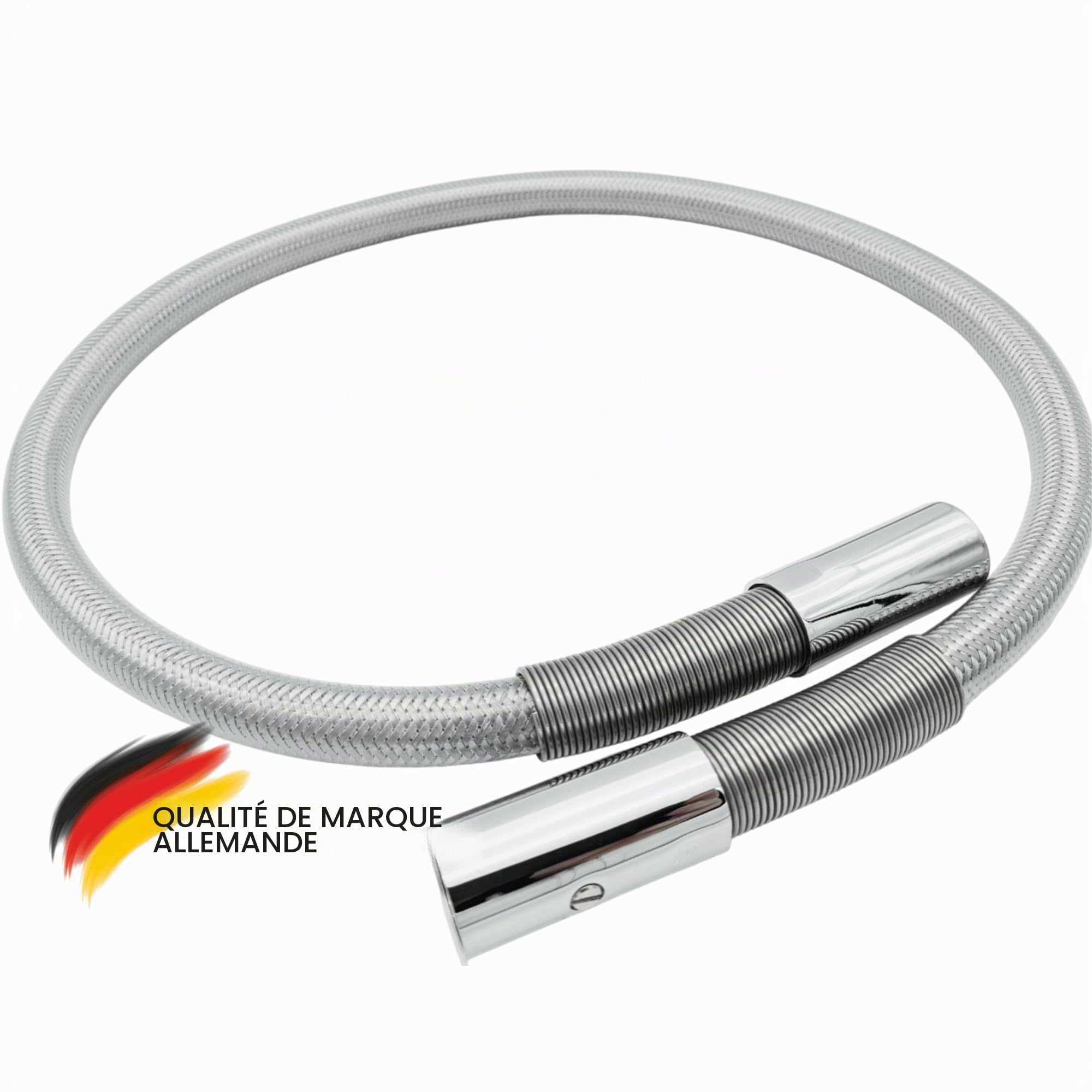 BE-GASTRO Tuyau de Douche Professionnel 120 cm I Robinet et Douchette Industriels AG Standard 1/2" - Pour Vaisselle/Douche Gastronomique 1200 mm
