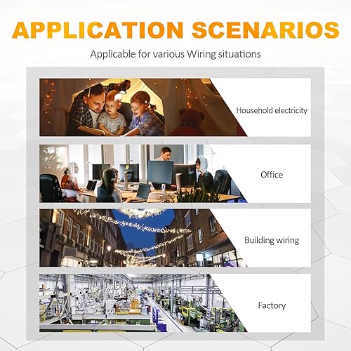 Miniatura 13 de Conectores de cable de palanca, paquete surtido de 75 conectores de cable, kit de conectores de empalme compacto para cables eléctricos, cables