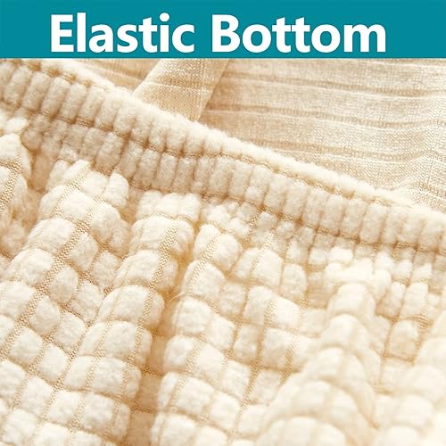 Miniatura 4 de Konsilsa Funda para silla de club, 1 pieza, suave y elástica, funda para sillón de jacquard, extraíble a máquina, con forma inferior elástica,