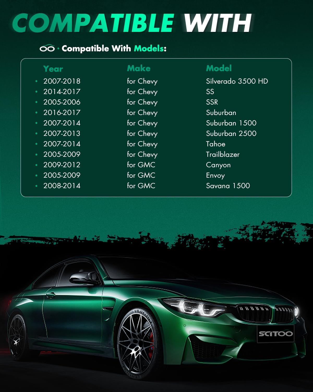 SCITOO Ignition Coil Coils Pack fits for GMC Savana 3500 6.6L/6.0L/4.8 2008-2013 for Savana 2500 6.6L/6.0L/4.8L 2008-2015 for Cadillac Escalade ESV 6.2L 2007-2016 UF413 D510c D513a set of 4